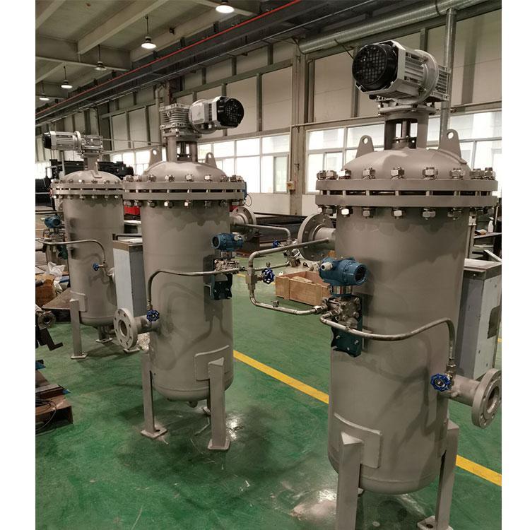 立式電動壓差全自動過濾器 工業污水直通式處理 PLC觸摸控制屏